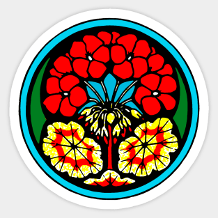 Allegorical vintage flowers Sticker